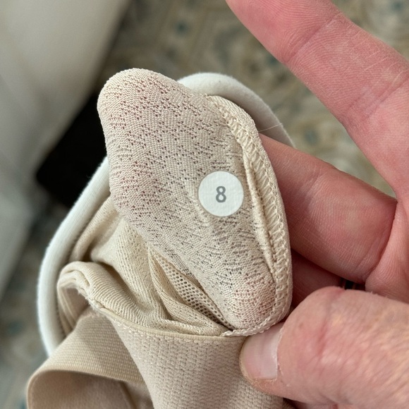 LULULEMON Crossback Tank Classic Stripe White Silver Fox / White size 8 - Picture 10 of 10